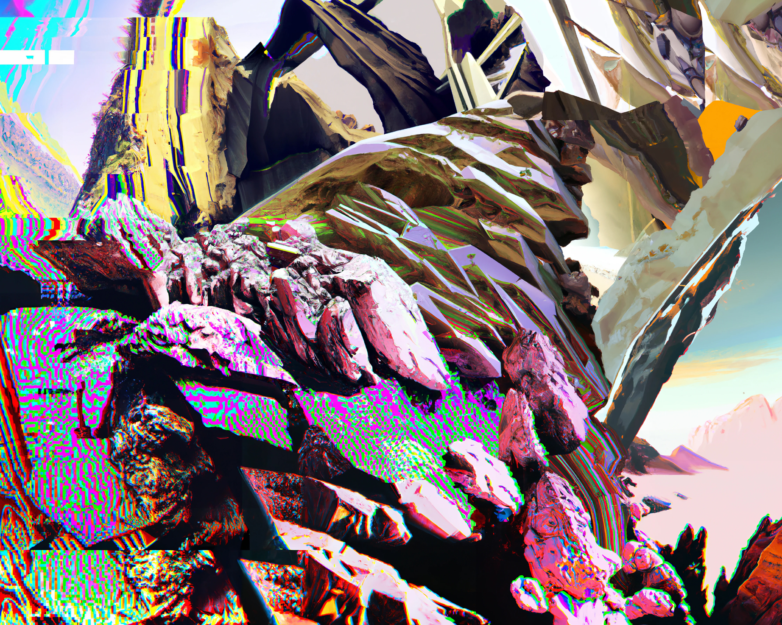 Rock formations as abstract paintings