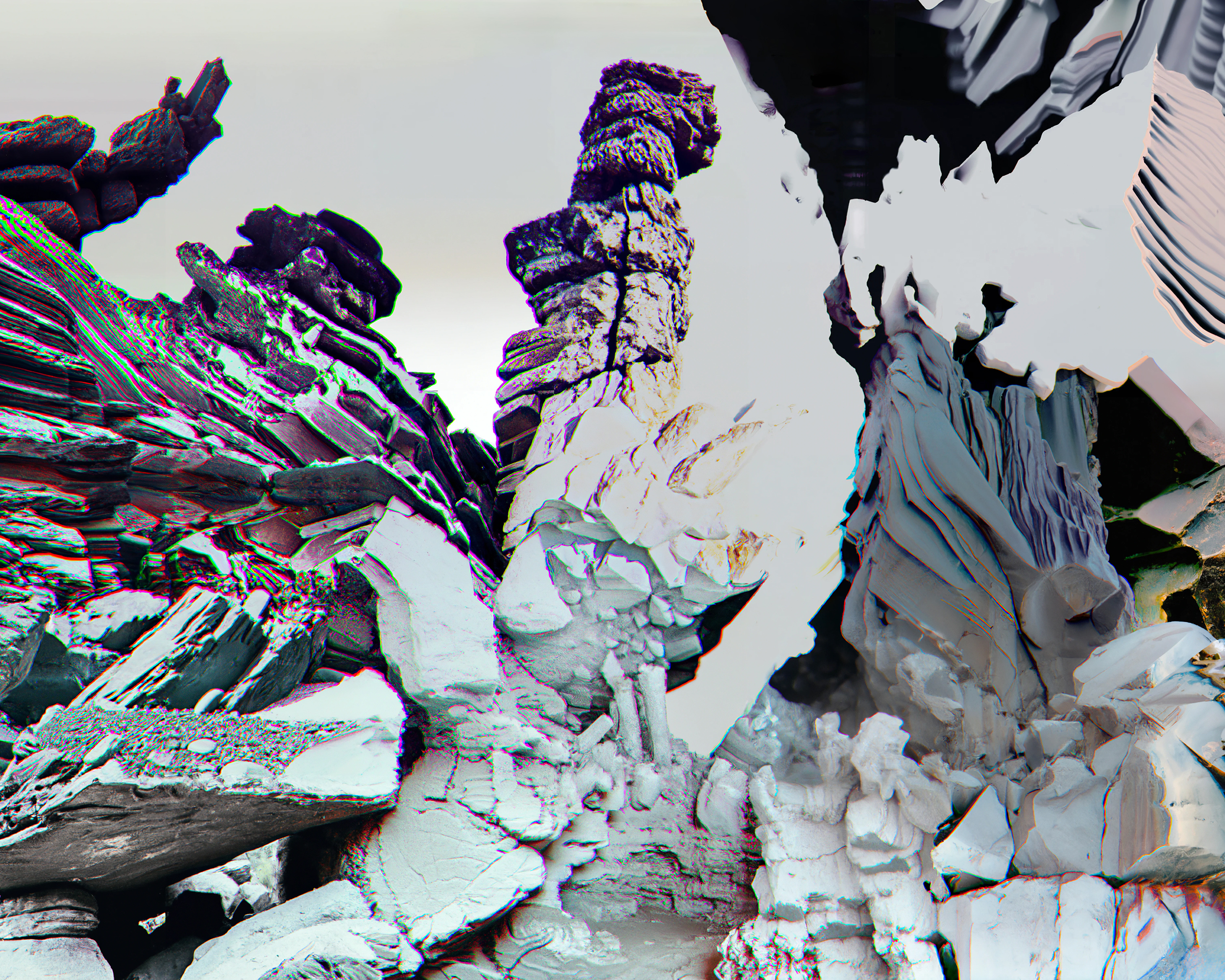 Rock formations as abstract paintings