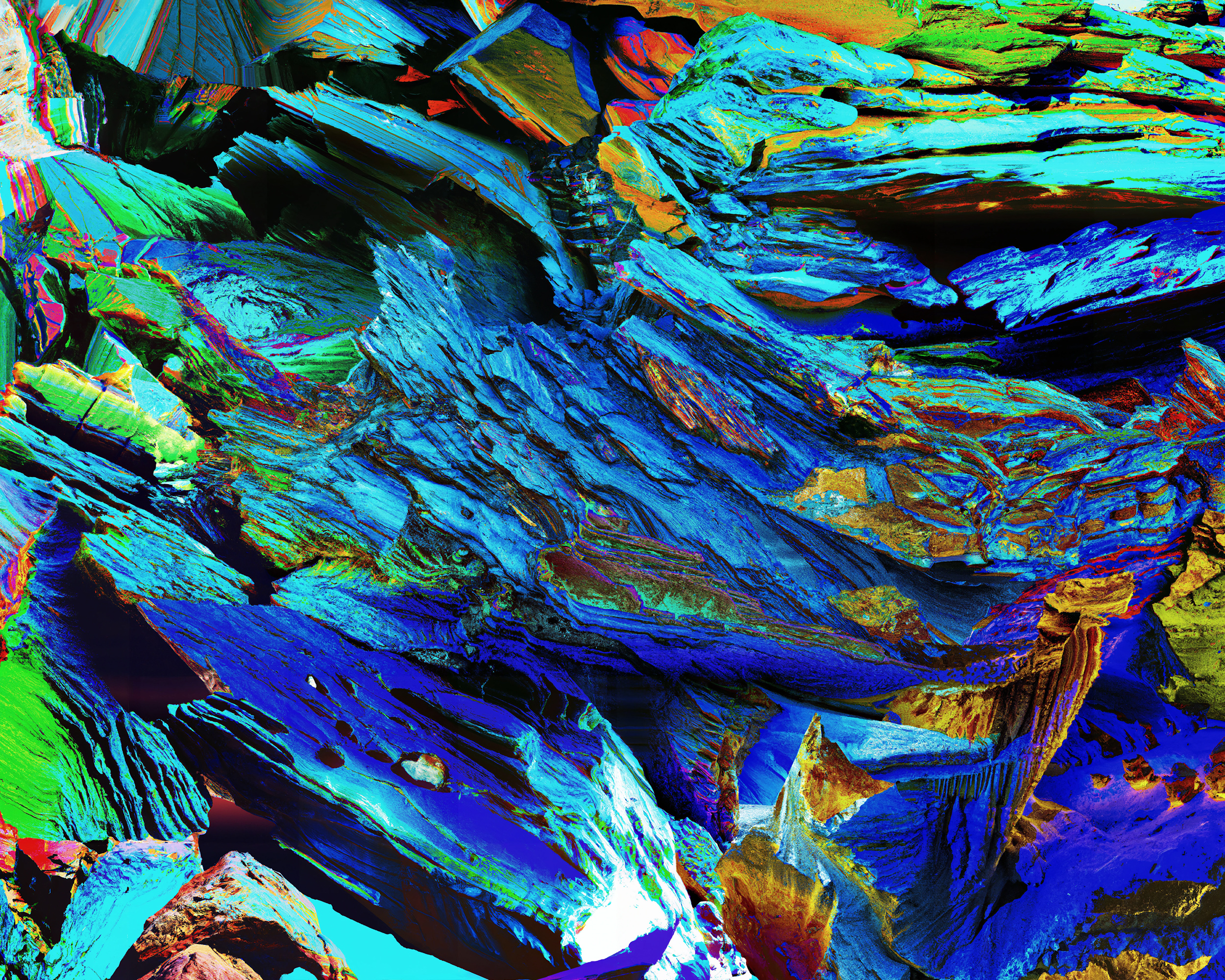 Rock formations as abstract paintings