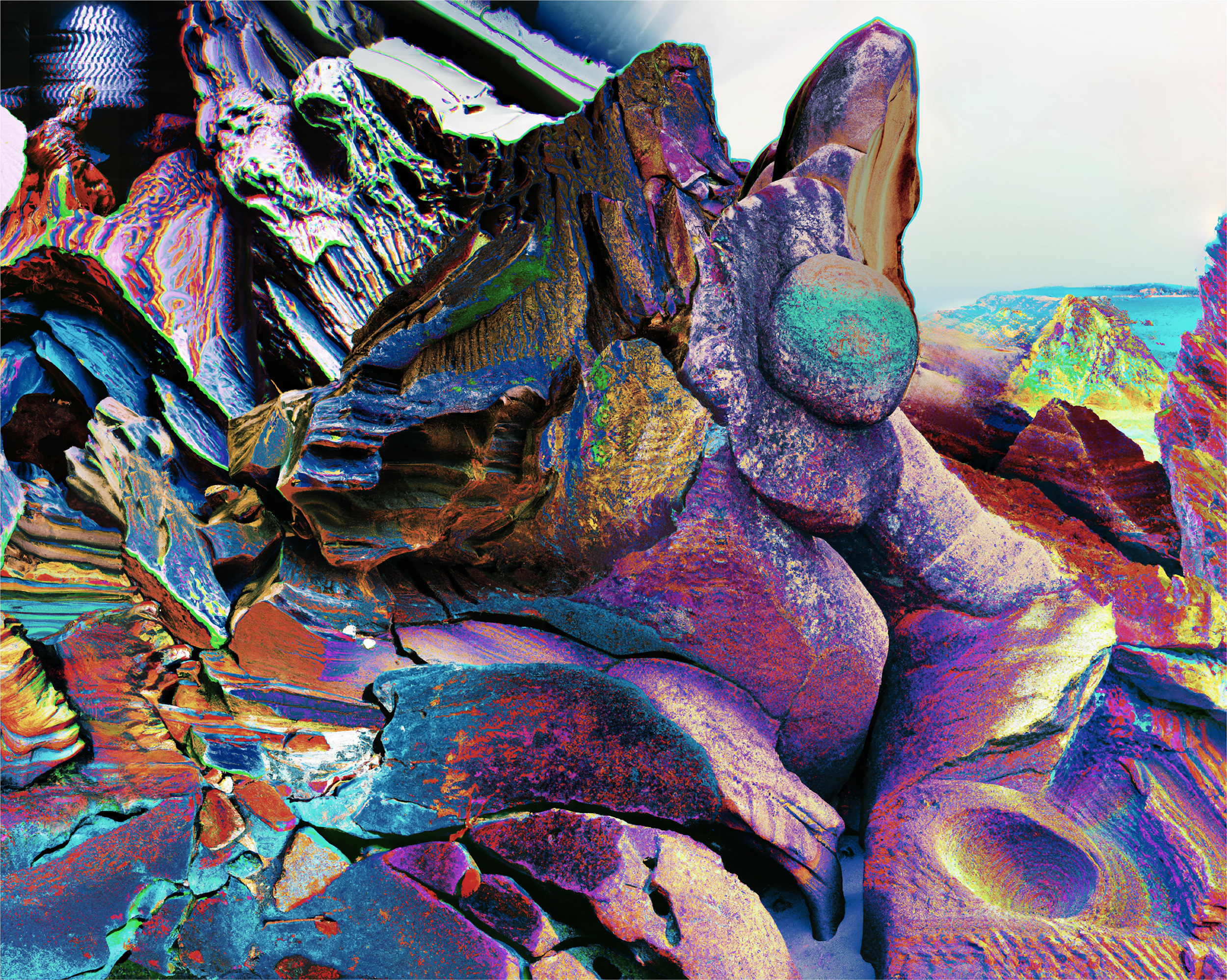 Rock formations as abstract paintings